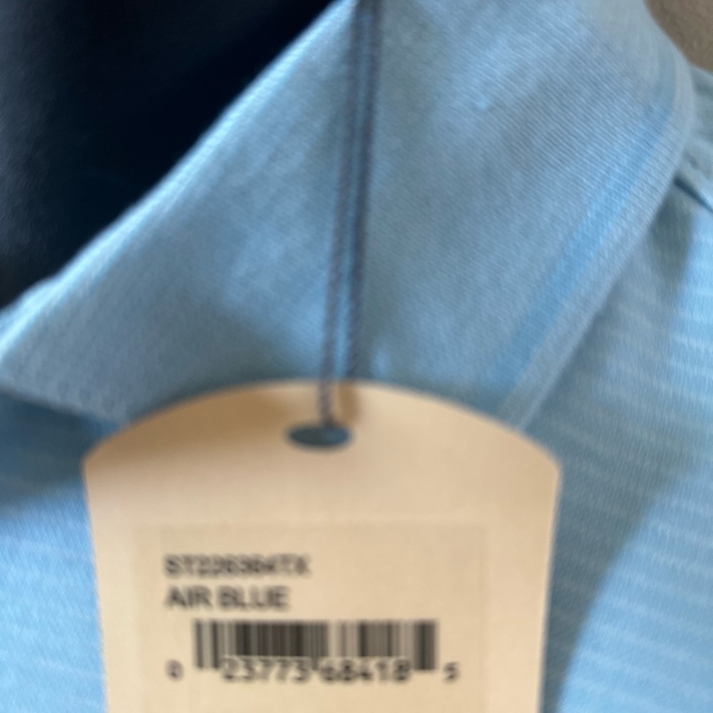 Tommy Bahama Men's Polo Shirt Air Blue Striped Size Small new - Picture 4 of 5